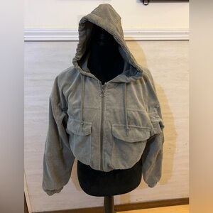 Ashley By 26 International Olive Green Corduroy Outerwear Jacket